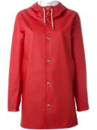Stutterheim 'stockholm' Raincoat, Women's, Size: Xxs, Red, Pvc/cotton/polyester