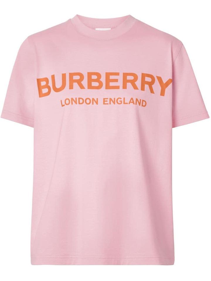 Burberry Logo Print T-shirt - Pink