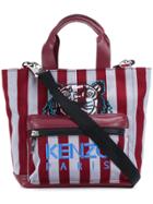 Kenzo Tiger Striped Tote - Red