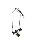 Marni Flora Foliate Necklace - Black