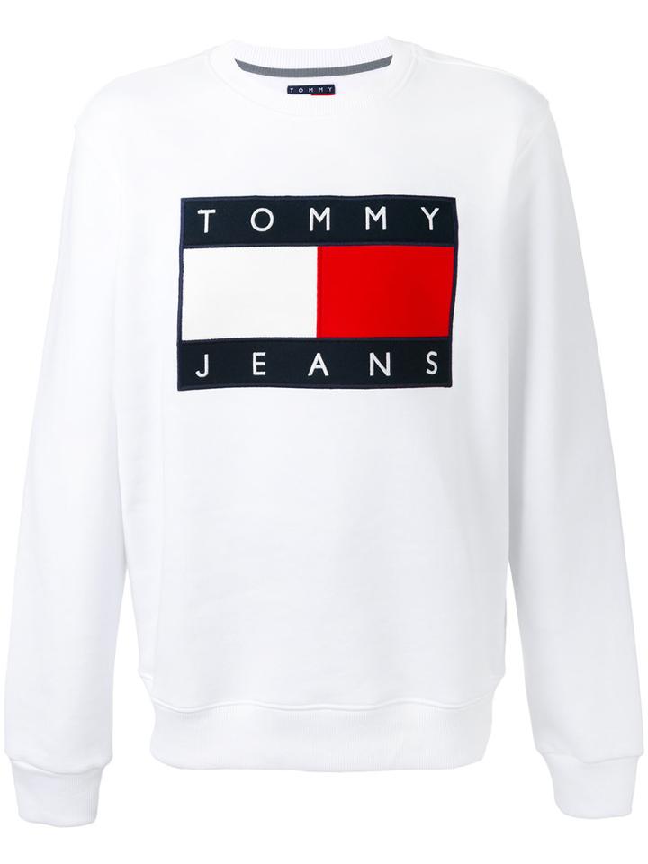Tommy Hilfiger - Classic Logo Printed Sweatshirt - Men - Cotton/polyester - Xl, White, Cotton/polyester