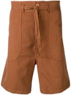 Ymc Belted Waist Shorts - Brown