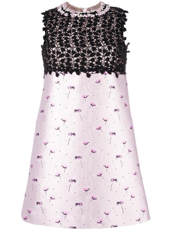 Giambattista Valli Floral Print Shift Dress, Women's, Size: 42, Pink/purple, Polyester/polyamide/silk