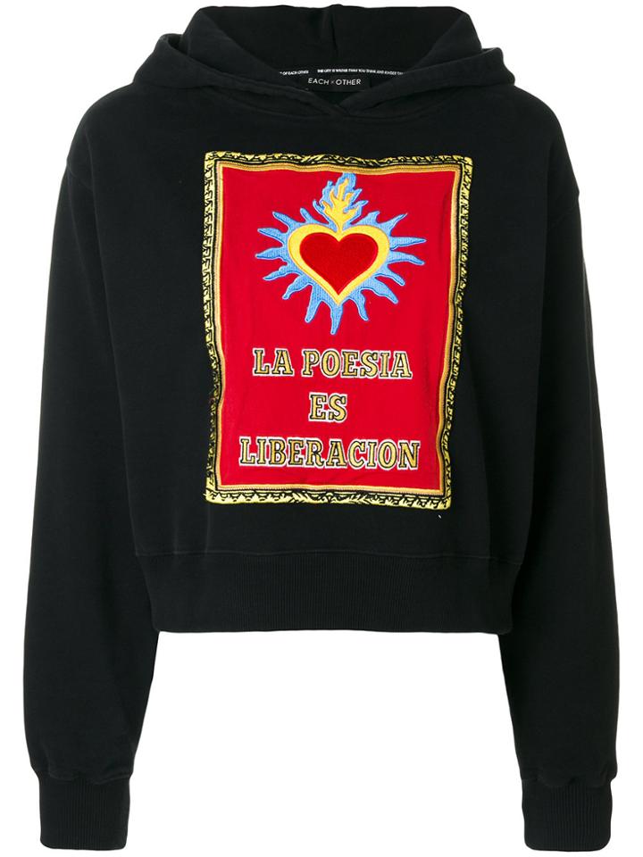 Each X Other Embroidered Hoodie - Black