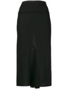 Rick Owens Pleated Back Pencil Skirt - Black