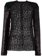 Giamba Sequined Longsleeved Blouse, Size: 42, Black, Polyamide/viscose/polypropylene