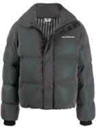 Daily Paper Logo Printed Padded Jacket - Grey