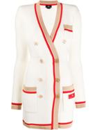 Elisabetta Franchi Double Breasted Cardigan - White