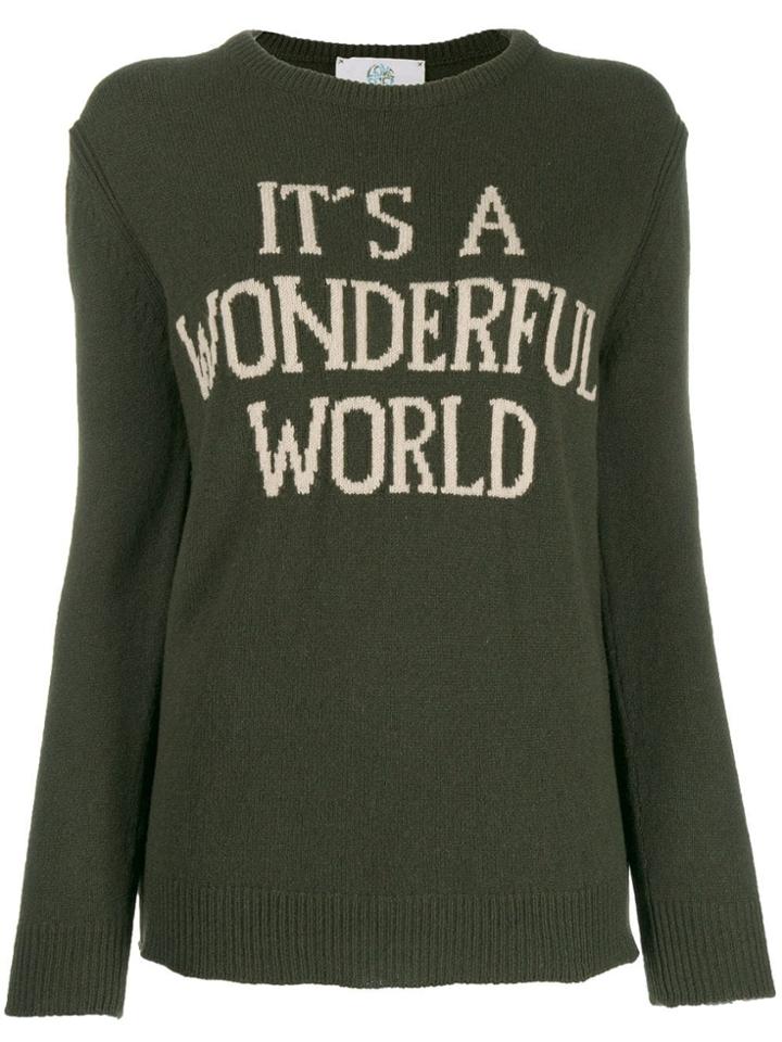 Alberta Ferretti Long Sleeved Knitted Top - Green