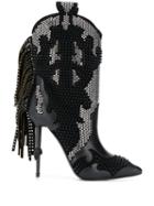 Philipp Plein Embellished Cowboy Boots - Black