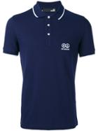 Love Moschino Classic Polo Shirt, Men's, Size: Large, Blue, Cotton/spandex/elastane