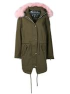 Moose Knuckles Fur Trim Hooded Parka Coat - Green
