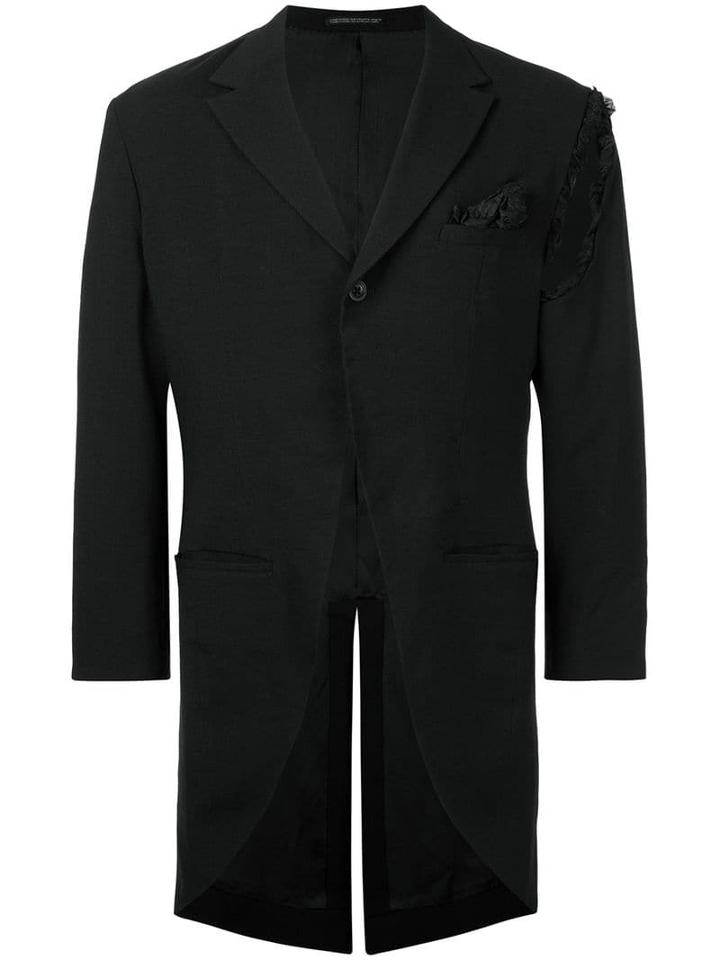 Yohji Yamamoto Pre-owned Distressed-detail Morning Coat - Black
