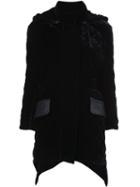 Fendi Quilted Velvet Coat, Women's, Size: 38, Black, Viscose/silk