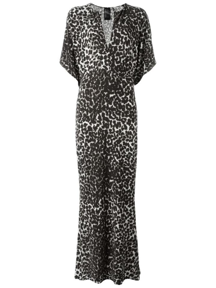 Norma Kamali Cheetah Print Maxi Dress