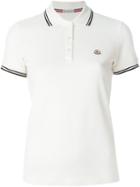 Moncler - Piped Collar Polo Shirt - Women - Cotton - L, White, Cotton