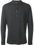 Barena Henley Long Sleeve Top, Men's, Size: Xl, Grey, Cotton
