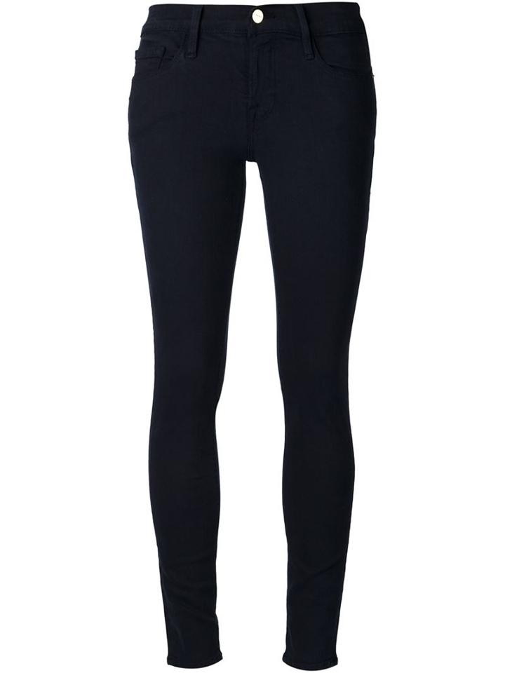 Frame Denim Skinny Jeans, Women's, Size: 29, Black, Cotton/polyester/spandex/elastane