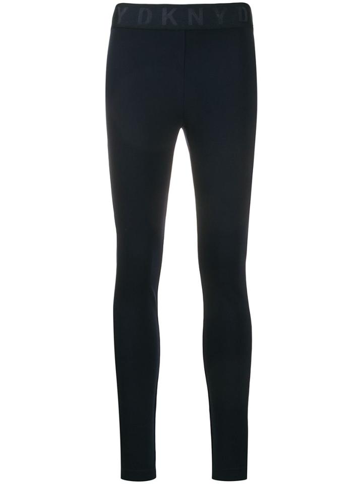Dkny Logo Detail Compression Leggings - Black