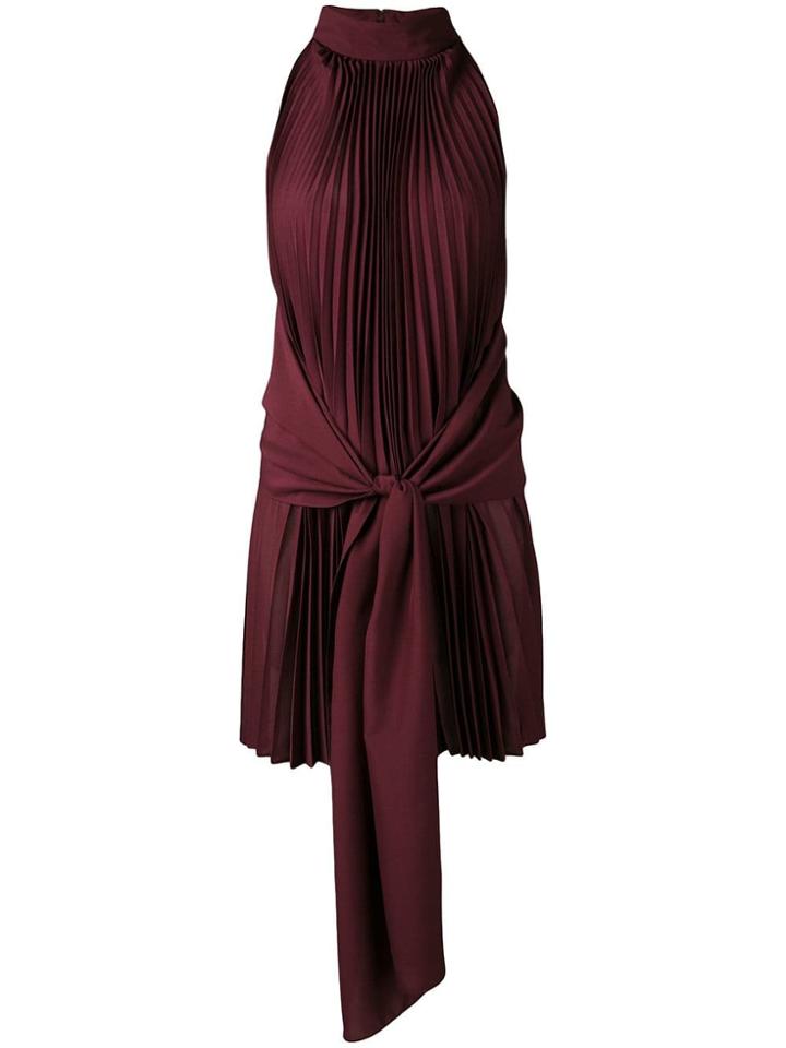 Tome Pleated Halter Neck Top - Red