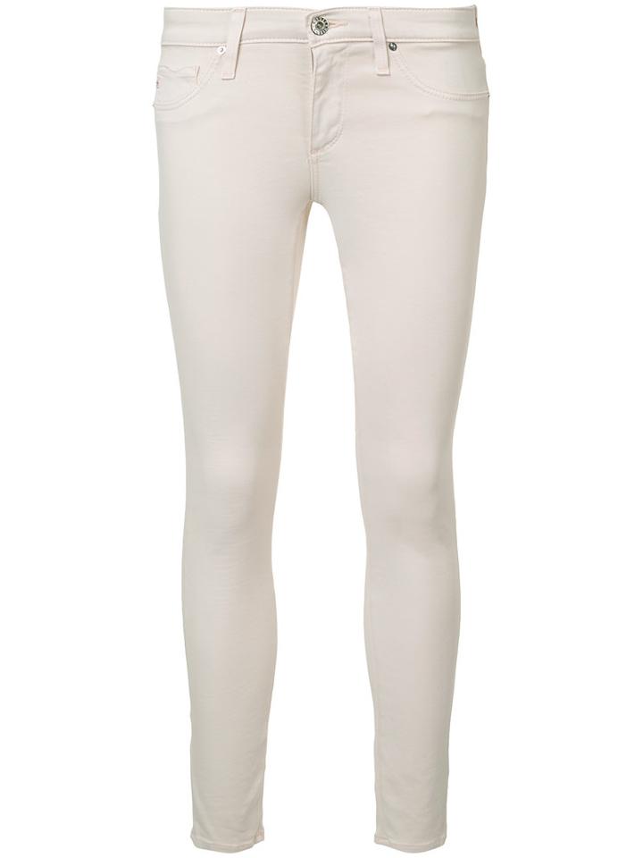 Ag Jeans Skinny Cropped Jeans, Women's, Size: 27, Pink/purple, Cotton/modal/polyester/spandex/elastane