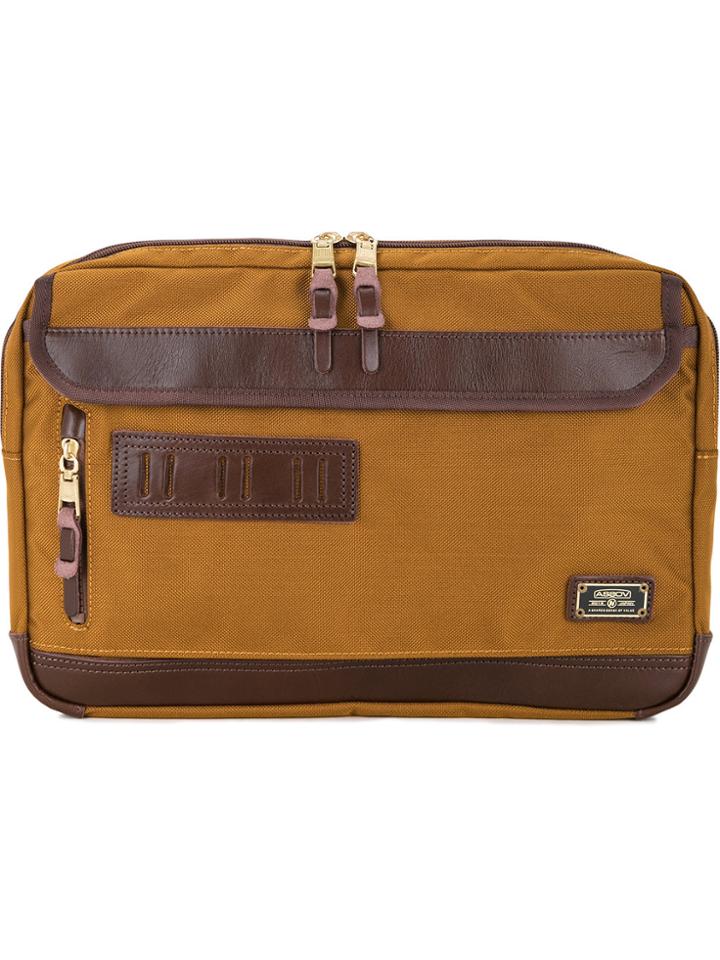 As2ov Ballistic Nylon Document Case - Brown