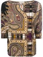 Etro Boat Neck Blouse - Brown