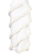 Christian Siriano Diagonal Fringe Skirt
