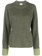 3.1 Phillip Lim Ribbed Crew Neck Pullover - Green