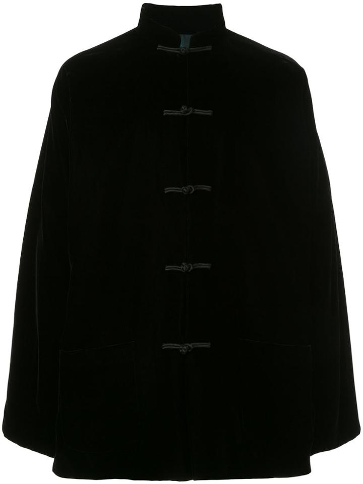 Shanghai Tang Silk Lined Velvet Jacket - Black