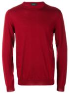 Zanone Fine Knit Sweater - Red