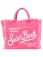 Mc2 Saint Barth Large Frayed Tote - Pink & Purple