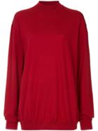 Strateas Carlucci Skivvy Knit Sweate - Red