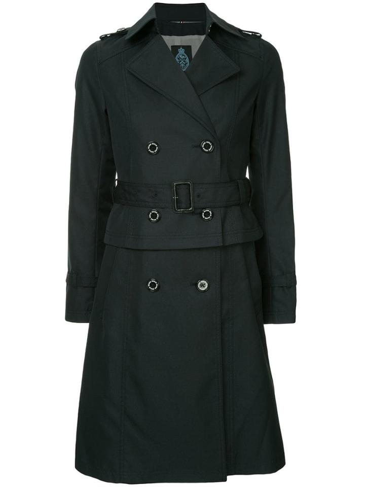 Guild Prime Double Breasted Peplum Coat - Blue