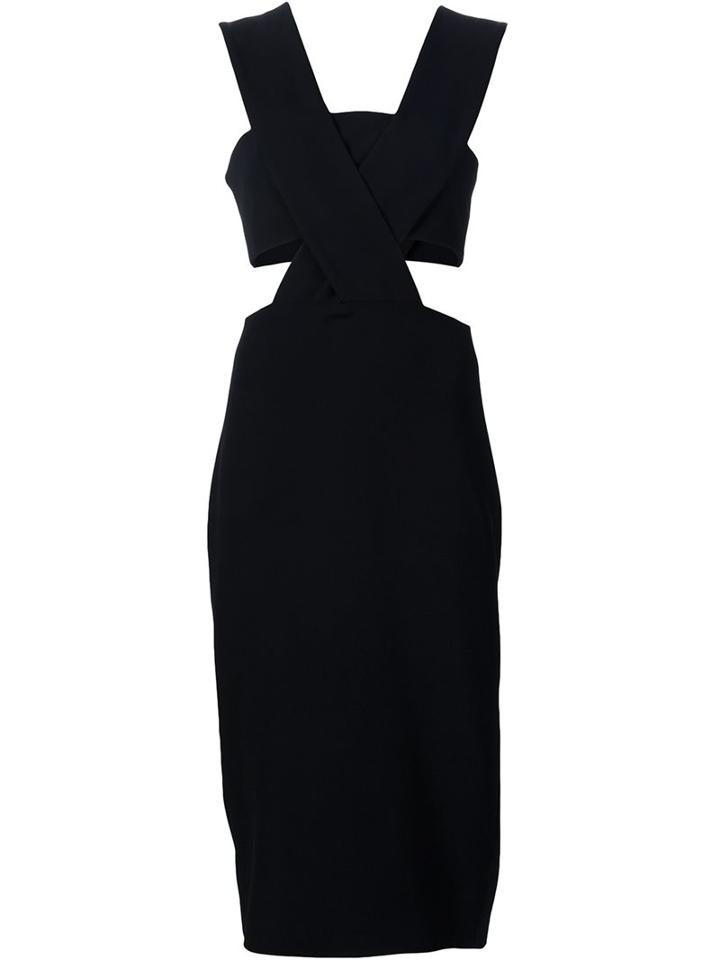 Cushnie Et Ochs Cut Out Midi Dress