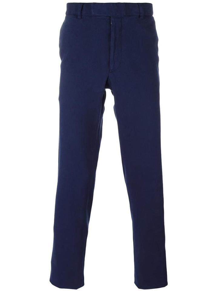Fashion Clinic Slim Fit Chinos, Men's, Size: 50, Blue, Cotton/spandex/elastane