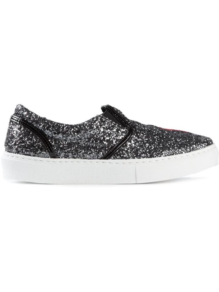Chiara Ferragni 'popcorn And Coke' Glitter Slip-ons