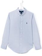 Ralph Lauren Kids Logo Embroidered Button Down Shirt, Boy's, Size: 14 Yrs, Blue