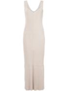 Calvin Klein Collection Fitted V-neck Dress