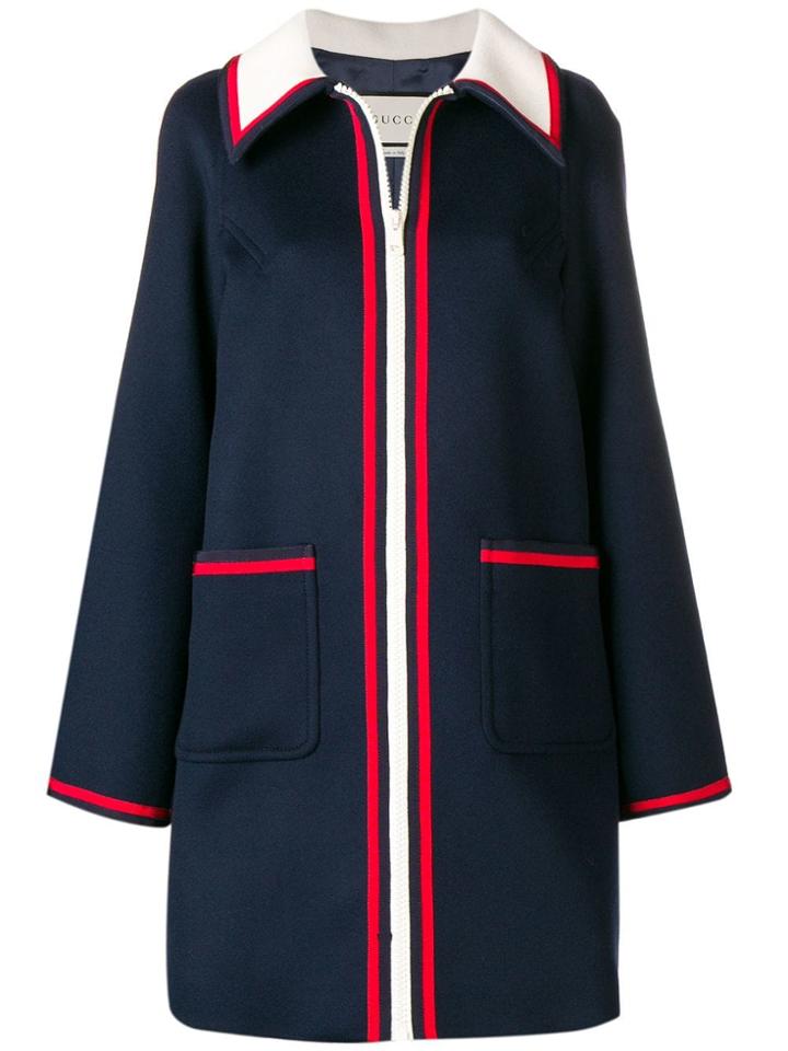 Gucci Sylvie Trim Coat - Blue