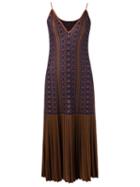 Gig - Pattern Knit Dress - Women - Polyimide - M, Women's, Brown, Polyimide