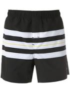 Osklen Longboard Striped Shorts - Black