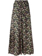 Tory Burch Floral Print Pleated Skirt