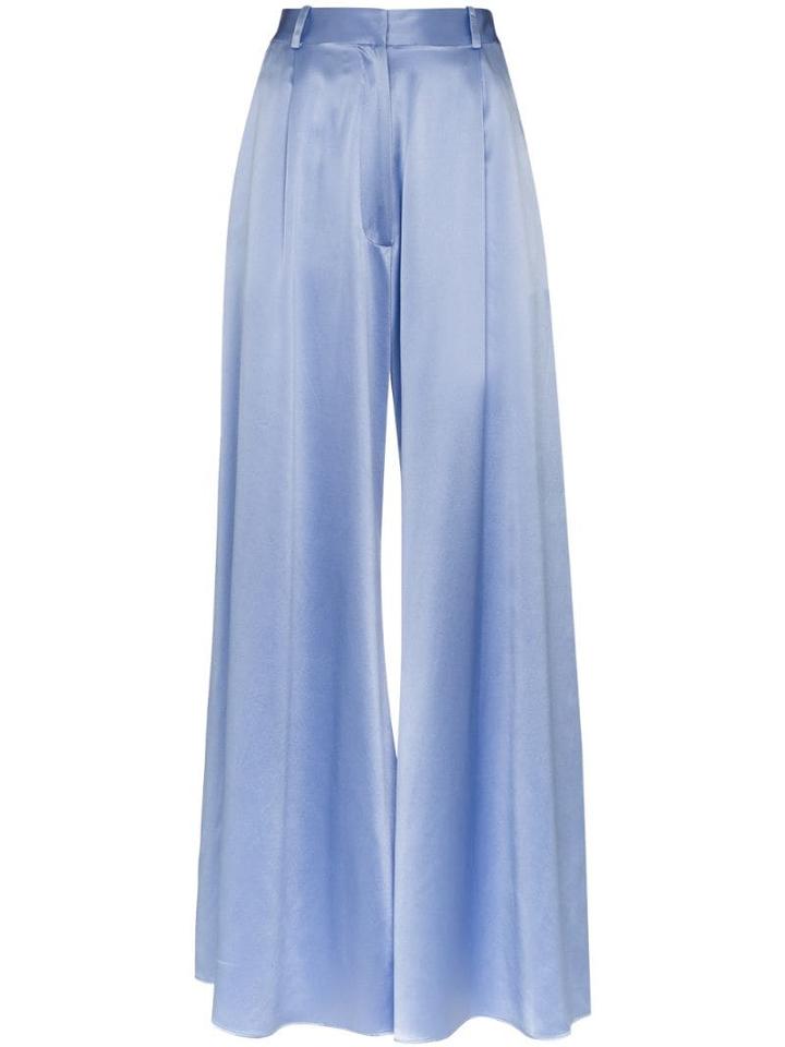 Michael Lo Sordo High-waisted Wide-leg Trousers - Blue