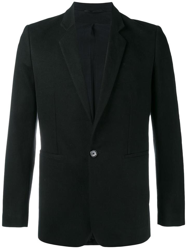 Ann Demeulemeester Fitted Blazer, Men's, Size: Large, Black, Cotton/rayon