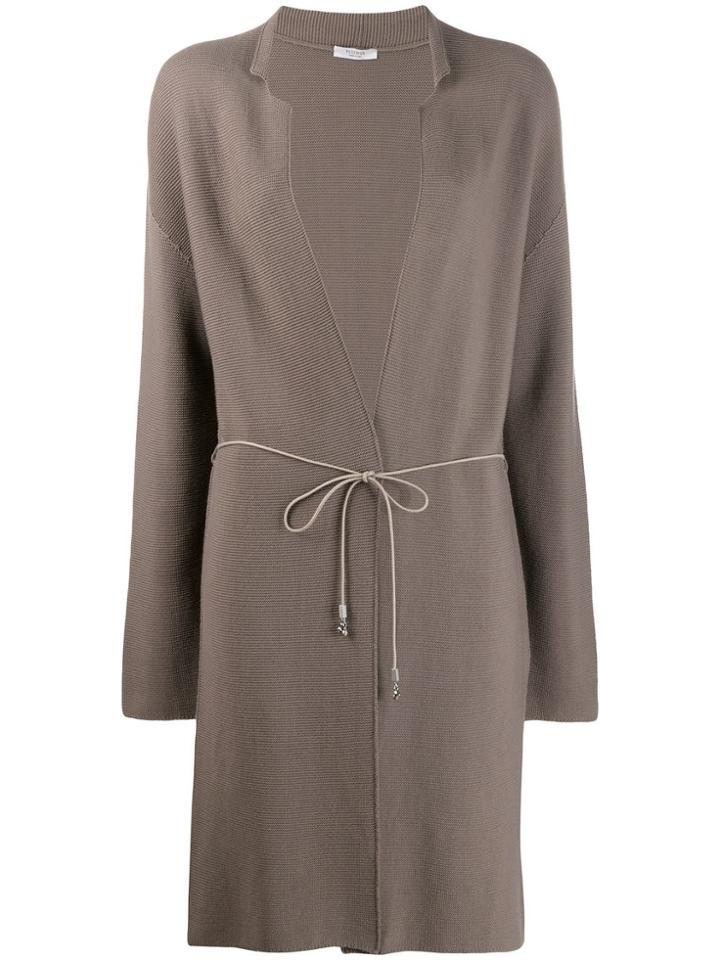 Peserico Tie Waist Cardigan - Grey