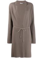 Peserico Tie Waist Cardigan - Grey