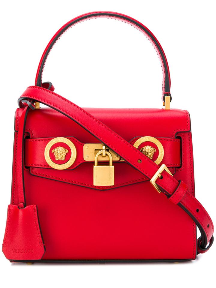 Versace Medusa Lock Tote - Red
