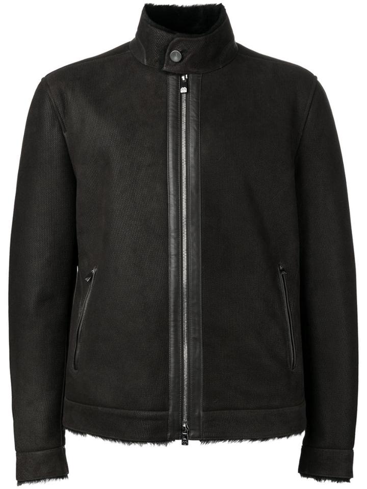 Corneliani Zipped Fitted Coat - Brown