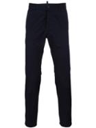 Dsquared2 Slim Fit Chinos, Men's, Size: 44, Blue, Spandex/elastane/cotton